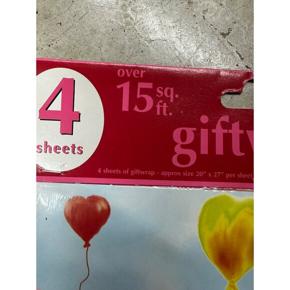 Valentines Cute Gift Wrap 4-Sheets Charming Love Cupid Good-House - Picture 3 of 7